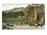 Vineyard with Horse-Drawn Cart