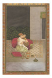 Persian Miniature Lovers on Rug