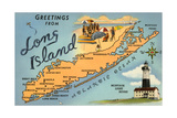 Greetings from Long Island, New York, Map