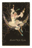 Happy New Year with Costumed Girl
