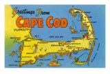 Map of Cape Cod, Massachusetts