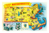 Buy Map of Massachusetts at AllPosters.com
