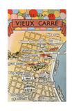 Buy Map of Vieux Carre, New Orleans, Louisiana at AllPosters.com