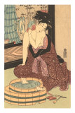 Buy Japanese Woodblock, Lady at Bath at AllPosters.com