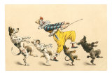 Clown with Dancing Dogs