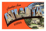 Buy Greetings from Atlanta, Georgia at AllPosters.com
