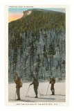 Skiers by Old Man of the Mountain, New Hampshire