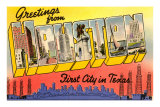 Buy Greetings from Houston, Texas at AllPosters.com