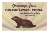 Groundhog, Greetings from Punxsutawney, Pennsylvania