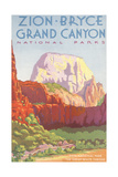 Buy Poster, Zion, Bryce, Grand Canyon, National Parks at AllPosters.com