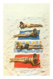 Buy Four Girls on Beach Towels at AllPosters.com