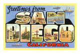 Buy Greetings from San Diego, California at AllPosters.com