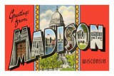 Buy Greetings from Madison, Wisconsin at AllPosters.com