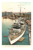 Buy Battleship in Navy Yard, Brooklyn, New York City at AllPosters.com