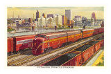 Buy Rail Yards and Skyline, Pittsburgh, Pennsylvania at AllPosters.com