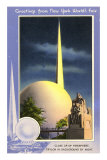 Greetings from New York World's Fair, Trylon and Perisphere