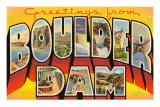 Buy Greetings from Boulder Dam, Nevada at AllPosters.com