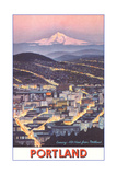 Buy Poster of Mt. Hood over Portland, Oregon at AllPosters.com