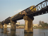 Buy Train Crossing the River Kwai Bridge at Kanchanburi in Thailand, Southeast Asia at AllPosters.com