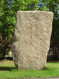 Rune Stone in Grounds of Uppsala Cathedral, Sweden, Scandinavia, Europe