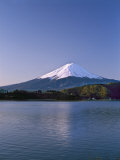 Sunrise on Mount Fuji from Lake Kawaguchi, Yamanashi Prefecture, Japan