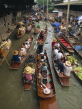 Buy Tourist Boats on the Klong at the Floating Market at Nakhon Pratom in Thailand, Southeast Asia at AllPosters.com