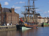 Buy Captain Cook's Ship Moored on the Quay in the Harbour at Great Yarmouth, Norfolk, England, UK at AllPosters.com