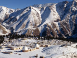Buy Astronomical Station in Snow Covered Landscape at Almaty in Kazakhstan, Central Asia at AllPosters.com