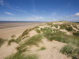 Sand Dunes on Beach, Formby Beach, Lancashire, England, United Kingdom, Europe