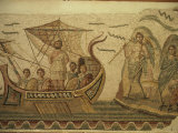 Roman Mosaic, Ulysses and Chant of Sirens, Bardo, Tunisia, North Africa, Africa