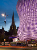Selfridges and St. Martins Church at Dusk, Birmingham, England, United Kingdom, Europe
