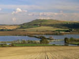 Arun Valley in Food, with South Downs Beyond, Bury, Sussex, England, United Kingdom, Europe
