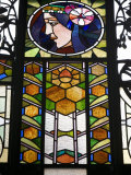 Stained Glass Window, Municipal House, Theatre, Art Nouveau, Old Town, Prague, Czech Republic