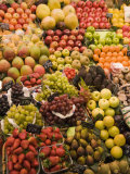 Fruit and Vegetable Display, La Boqueria, Market, Barcelona, Catalonia, Spain, Europe
