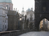 Charles Bridge, Church of St. Francis Dome, Old Town Bridge Tower, Old Town, Prague, Czech Republic