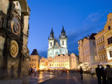 Astronomical Clock, Old Town Square and the Church of Our Lady before Tyn, Prague, Czech Republic