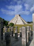 El Castillo from Mil Columnas, Grupo Delas, Chichen Itza, Yucatan, Mexico