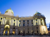 Michaelertrakt Entrance to the Hofburg Complex in Evening Light, Michaelerplatz, Vienna, Austria