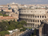 View from Altare Della Patria of Colosseum, Rome, Lazio, Italy, Europe