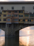 Ponte Vecchio and the River Arno at Dusk, Florence, Tuscany, Italy, Europe