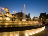 Cibeles Fountain, Cibeles Square, Calle De Alcala, at Christmas Time, Madrid, Spain, Europe