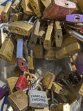 Love Security Locks, Sant'Oronzo Square, Lecce, Lecce Province, Puglia, Italy, Europe