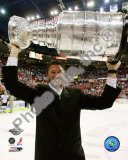 Mario Lemieux Game 7 - 2008-09 NHL Stanley Cup Finals With Trophy