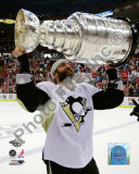 Maxime Talbot Game 7 - 2008-09 NHL Stanley Cup Finals With Stanley Cup Trophy