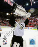 Marc-Andre Fleury Game 7 - 2008-09 NHL Stanley Cup Finals With Trophy