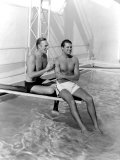 Randolph Scott and Cary Grant Poolside at their Santa Monica Beach Front House, 1935
