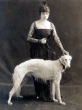 Theda Bara with Her Russian Wolfhound, Belva, 1916