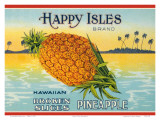 Buy Happy Isles Brand, Pineapple Can Label, c.1930s at AllPosters.com