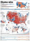 Obama Victory, Presidential Election 2008 Results by State and County