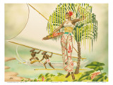 Buy Island Beauty, Hawaiian Art Deco Airbrush 1940s at AllPosters.com